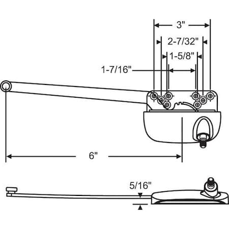 Strybuc TRUTH LH CSMT. OP. 6" BRONZE 36-213-1E
